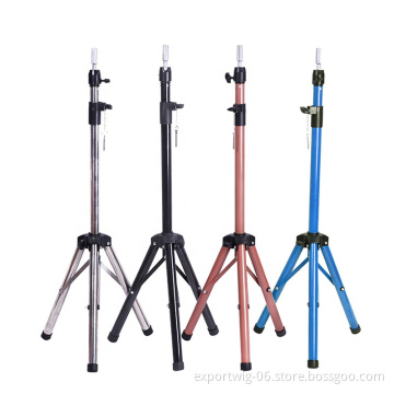 Metal Mannequin Head Stand Tripod Adjustable For Hairdressing Training Canvas Head Stand Cosmetology Training